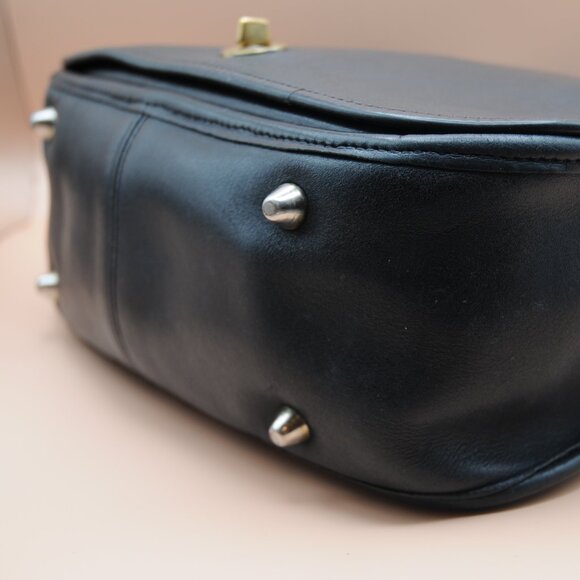 Coach Vintage Stewardess Bag in Black Leather - Picture 6 of 15